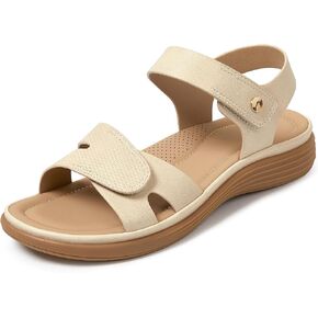 iCKER Women's Flat Sandals Arch Support Comfortable Adjustable Sandals Summer Beach Dressy Casual Walking Sandals in Saudi Arabia