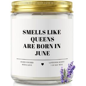 Birthday Gifts for Women,June Birthday Candle Gift for Mom Sister Best Friends June Bday Gifts Idea for Aunt Wife,30th 40th 50th 60th Queen Present for Female Girls in Saudi Arabia