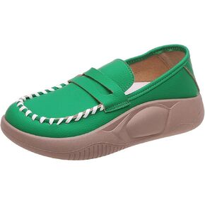 Women's Low Top Thick Sole Non Slip Sneakers Casual Fashion Walking Shoes,Soft Soled Corrective Lofers Shoes in Saudi Arabia