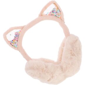 Hemoton Cute Cat Plush Earmuffs, Thermal Foldable Ear Covers and Boys, Beige Winter Ear Warmer, One Size Fits Ages 3-12, Outdoor Cold Weather Accessories in Kuwait