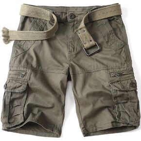 Men's Cargo Shorts Cotton Casual Outdoor Twill Shorts Relaxed Fit Zipper with 8 Pockets in Saudi Arabia