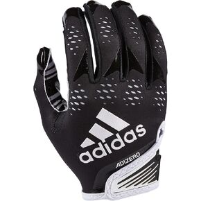 adidas Adizero 12 Youth Receiver Football Gloves, Black Metallic Gold, Medium, Premium Football Gear and Equipment in Saudi Arabia