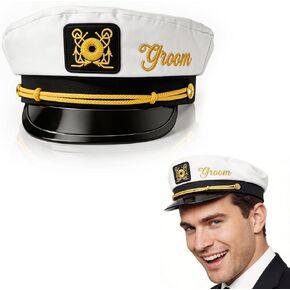 Hosrnovo Groom Captain Hat, Fashion Style Groom Hats for Bachelor Party Accessory and Wedding Costume Funny Gift for Groom to be Honeymoon and Engagement in Kuwait