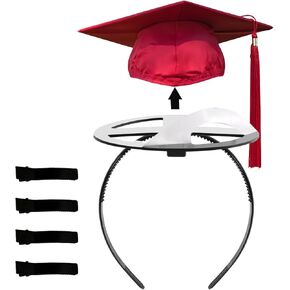 Graduation Cap HeadBand, Secure Hairstyle With 4 hair clips, Grad Cap Hairband for Graduates, Students in Saudi Arabia