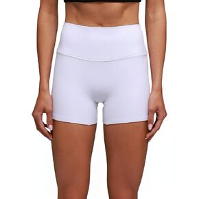 No Front Seam High Waisted Biker Shorts for Women - 3''/4'' Double Lined Yoga Shorts Medium Compression Soft Stretch in Saudi Arabia