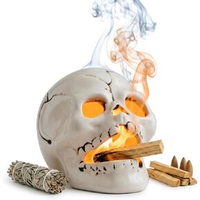 4-in-1 Handmade Ceramic Incense Burner Holder - Palo Santo & Sage & Oil & Pericarp Holder for Burning, Meditation Accessories, Ideal for Yoga, Aromatherapy, Zen Decor & Gift Giving in Saudi Arabia