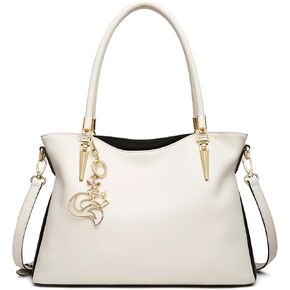 FOXLOVER Soft Genuine Leather Medium Purses for Women Tote Bag Handbags with Top-handles Shoulder Satchel Purse in Saudi Arabia