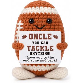 Positive Football Birthday Gifts for Men Coach Players Teen Boy, Get Well Soon Gifts for Football Fans Player Coach Dad Friend Brother Boyfriend, Thinking Of You Handmade Crochet Football's Lover Gift in Saudi Arabia