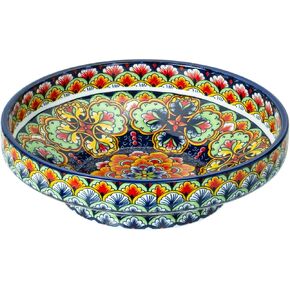 10" Bohemian Style Decorative Bowl, Large Fruit Bowl for Kitchen Counter,Stylish Key Bowl for Entry Table, Bread Candy Snacks Organizer in Saudi Arabia