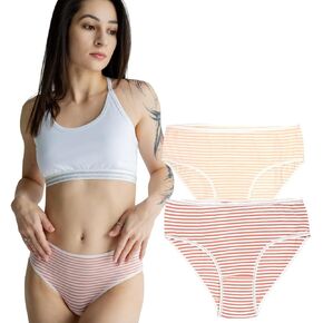 ORGANICKID Women's Organic Cotton Underwear Full Briefs Soft Breathable GOTs Certified Ladies Panties pack of 2 in Saudi Arabia