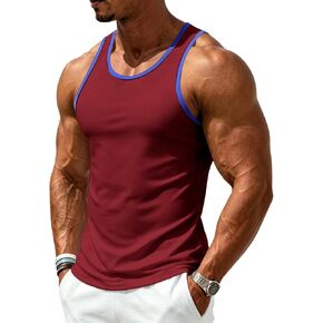 Tank Tops Men Slim Gym Sleeveless Muscle Tank Cotton Knit Lightweight Moisture-Wicking Breathable for Daily Training in Saudi Arabia
