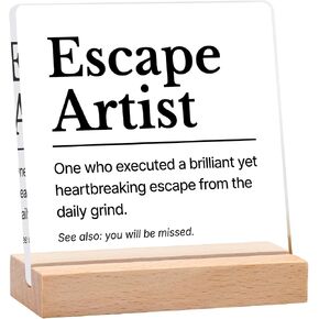 Funny Farewell & Goodbye Gifts for Coworkers - "Would Work With Again" Review Plaque - Coworker Leaving Going Away Gift for Women, Men, Boss or Work Bestie (4x4x0.2'') in Saudi Arabia