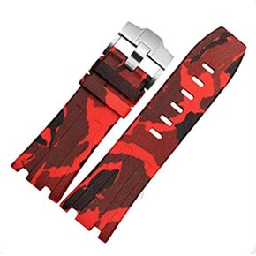 28mm Rubber Watch Strap Band OEM Style for AP100 Audemars Piguet Royal Oak Offshore Multi Camo Color in Saudi Arabia