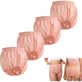 Washable Reusable Adult Diaper Cover, 2 PCS Plastic Pants Anti-Side Flap Leak-Proof Rubber Pants, Waterproof Diaper & Adult Cloth Diapers, Pink M Unisex for Adults Elderly Home & Travel in Saudi Arabia