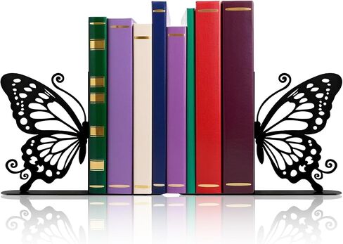 Funny Cat Bookends Metal Black Cat Book Ends for Shelves Decorative Bookshelf Home Office Desk Bookshelf Decor Gift for Cat Lovers and Reading Enthusiasts in Saudi Arabia