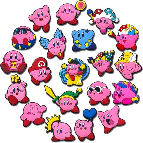 20Pcs Shoe Decoration Charms for Croc Clog Sandals, Cartoon Shoe Accessories Charms for Gifts in Saudi Arabia