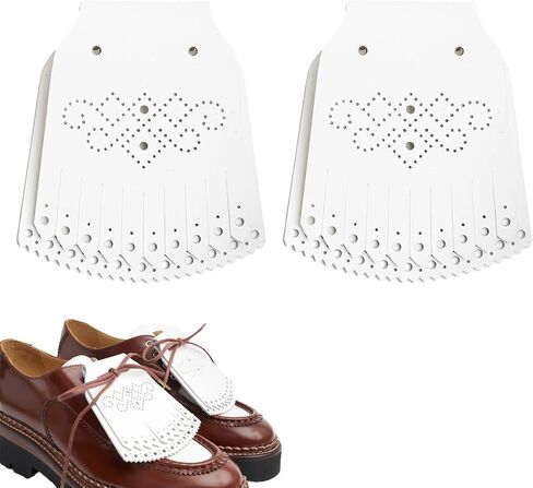 قطعتان من أحذية NOWNIN Kilties لأحذية الجولف، أحذية Brogue Oxfords Loafers | تصميم شراشيب فاخر. يناسب أحذية أكسفورد والأحذية بدون كعب. ملحق DIY لتخصيص الأحذية. مثالي للجولف والملابس الكاجوال in Kuwait
