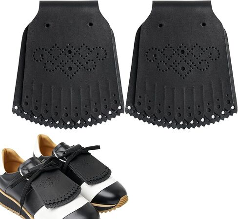 قطعتان من أحذية NOWNIN Kilties لأحذية الجولف، أحذية Brogue Oxfords Loafers | تصميم شراشيب فاخر. يناسب أحذية أكسفورد والأحذية بدون كعب. ملحق DIY لتخصيص الأحذية. مثالي للجولف والملابس الكاجوال in Kuwait
