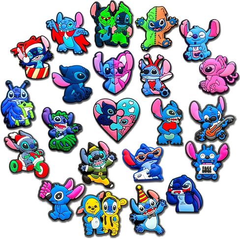 22Pcs Shoe Decoration Charms for Croc Clog Sandals, Cartoon Shoe Accessories Charms for Gifts in Saudi Arabia