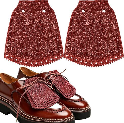 قطعتان من أحذية NOWNIN Kilties لأحذية الجولف، أحذية Brogue Oxfords Loafers | تصميم شراشيب فاخر. يناسب أحذية أكسفورد والأحذية بدون كعب. ملحق DIY لتخصيص الأحذية. مثالي للجولف والملابس الكاجوال in Kuwait