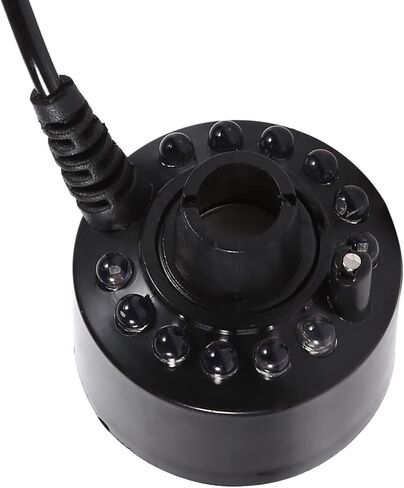 24V Color Changing Humidifier Ultrasonic Mist Maker Water Pond Atomizer Air Humidifiers 12 LED in Kuwait
