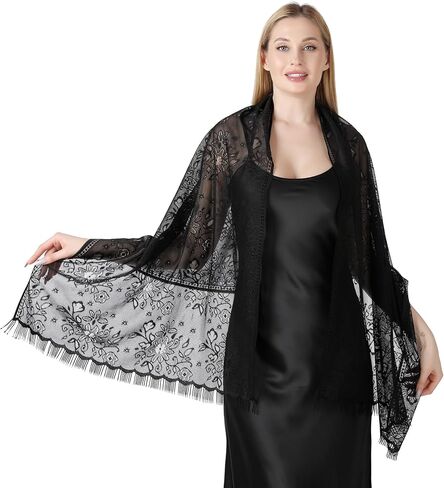 Lisianthus Women Shawls and Wraps for Evening Dress Lace Elegant Wedding Shawl in Saudi Arabia