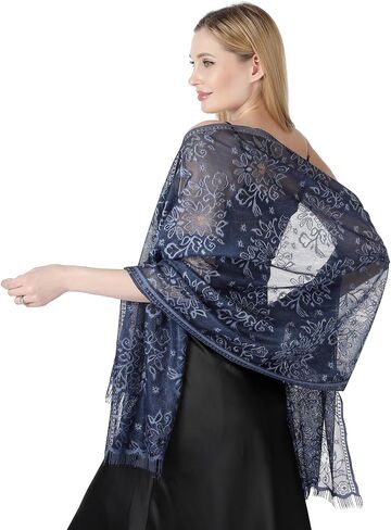 Lisianthus Women Shawls and Wraps for Evening Dress Lace Elegant Wedding Shawl in Saudi Arabia
