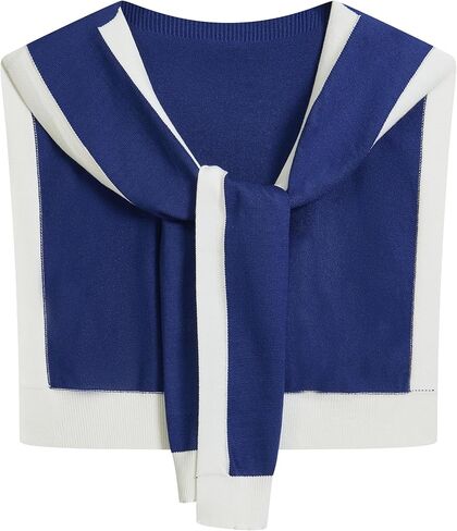 Soft Shawl Wraps for Womens Knitted Shoulder Sweat Wrap Tie Up Knotted Scarf Cape Wrap for Casual Travel in Kuwait
