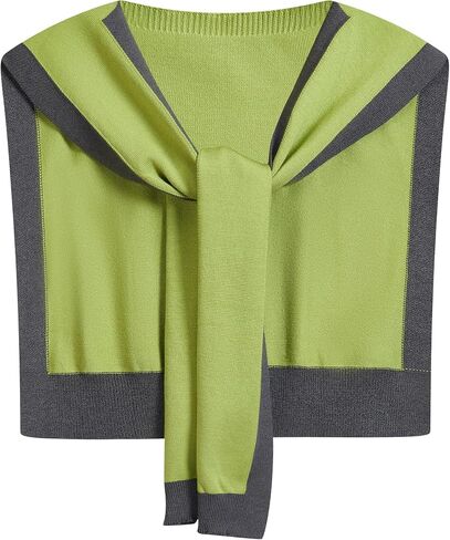 Soft Shawl Wraps for Womens Knitted Shoulder Sweat Wrap Tie Up Knotted Scarf Cape Wrap for Casual Travel in Kuwait