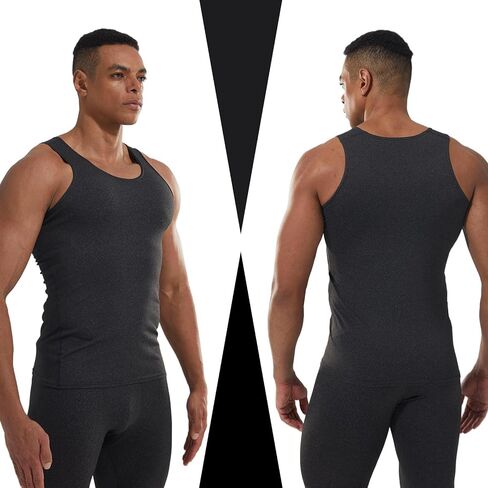 5-Pack Men's Heavyweight Compression Tank Tops - 210GSM Muscle Support Workout Shirts for HIIT and Gym (US Fit) in Saudi Arabia