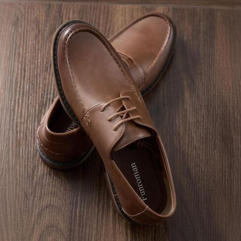Men's Lace-Up Dress Shoes, Faux Leather Classic Style for Daily Commuting and Casual Occasions D02 in Kuwait
