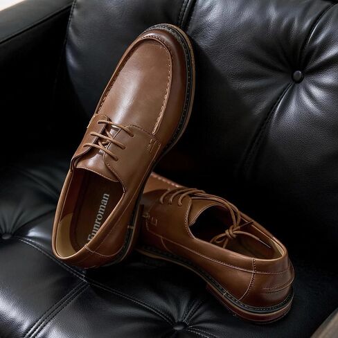 Men's Lace-Up Dress Shoes, Faux Leather Classic Style for Daily Commuting and Casual Occasions D02 in Kuwait