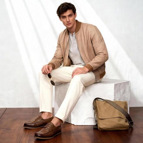 Men's Lace-Up Dress Shoes, Faux Leather Classic Style for Daily Commuting and Casual Occasions D02 in Kuwait