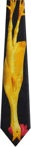 BUYYOURTIES BIRD-200 - أسود - أصفر - أحمر - ربطة عنق مطاطية للرجال in Kuwait
