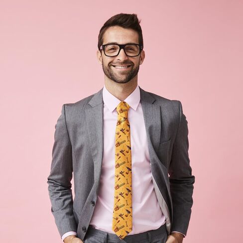 Novelty Necktie for Men (Construction Tools Pattern) Fun Conversational Silky Tie, Neck Tie for Party, Events, Unique and Original in Kuwait