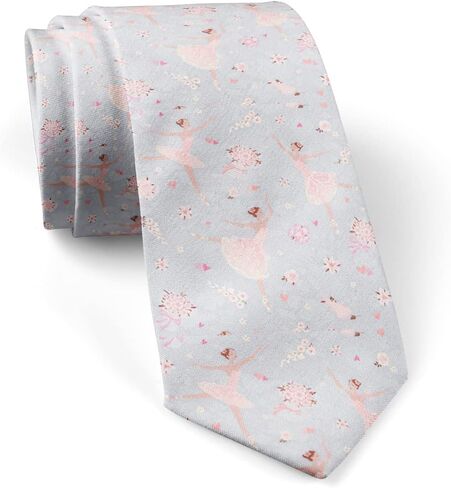 (Floral Dancing Ballerinas) Fashion Novelty Necktie, Conversation Neckwear Ties Great for Party and Events in Kuwait