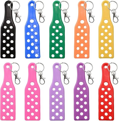 20 Pcs Shoe Charm Keychain Holder 10 Colors | Silicone PVC, Luggage Tag Hole, Key Ring Decoration in Saudi Arabia