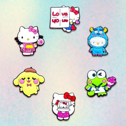 30Pcs Cartoon Shoe Charms for Croc Clogs Sandals Bracelet Wristband Slippers, Different Shoe Decoration Charms for Party Favor in Saudi Arabia