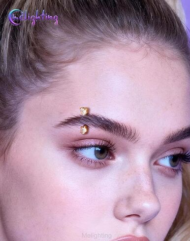 Melighting 16G Heart Gold Rook Piercing Jewelry, Eyebrow Ring 316L Stainless Steel Clear CZ, 6/8 mm Rook Earring for Women Elegant Eyebrow Lobe Piercing in Kuwait