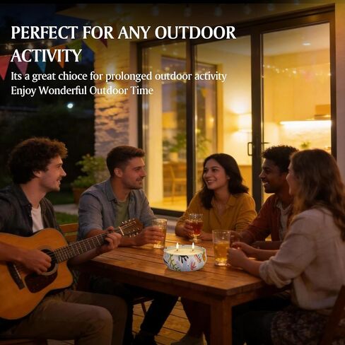 Citronella Candles Outdoor 4 Pack Soy Wax Citronella Lemongrass Candles 240 Hours Burning Time Large Decorative Jar Scented Candle Bulk for Outside Garden Yard Balcony, Summer Camping in Saudi Arabia