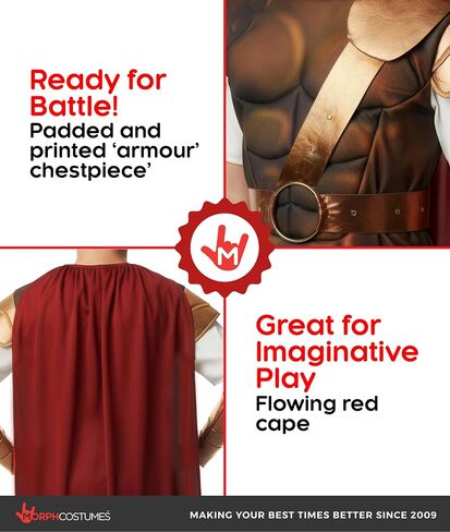 Morph Gladiator Costume Kid, Roman Gladiator Costume Kids, Boys Gladiators Costume, Boys Halloween Costume in Kuwait