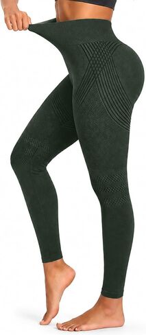 Anti Cellulite Leggings-3D High Waisted Elastic Breathable Hip Lifting Compression Leggings for Women in Kuwait