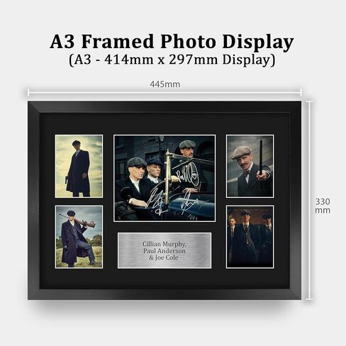 HWC Trading Cillian Murphy Paul Anderson & Joe Cole Peaky Blinders Tommy, Arthur & John 16 x 12 inch (A3) Printed Gifts Signed Autograph Picture for TV Show Fans - 16" x 12" Framed in Kuwait
