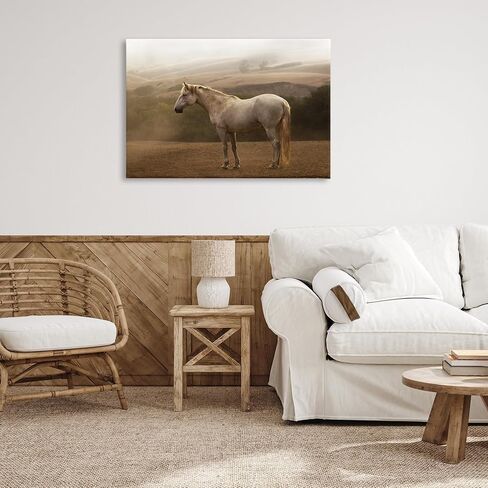 Stupell Industries Morning Mist Horse Portrait Canvas Wall Art Design by Jadei Graphics, 36 x 24 in Kuwait