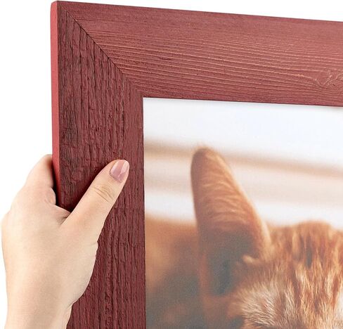 إطار صورة خشبي ArtToFrames مقاس 10x10 بوصة من خشب البارنوود الأحمر المستصلح الحقيقي مقاس 2.5 بوصة، WOMRFB-250-BRD-10x10 in Kuwait