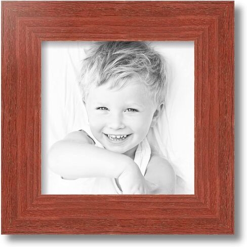 إطار صورة خشبي ArtToFrames مقاس 10x10 بوصة من خشب البارنوود الأحمر المستصلح الحقيقي مقاس 2.5 بوصة، WOMRFB-250-BRD-10x10 in Kuwait