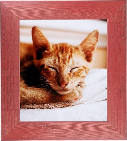 إطار صورة خشبي ArtToFrames مقاس 10x10 بوصة من خشب البارنوود الأحمر المستصلح الحقيقي مقاس 2.5 بوصة، WOMRFB-250-BRD-10x10 in Kuwait