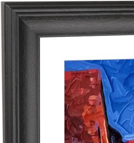17x25 Panoramic Picture Frames Solid Wood ,With White Mat ,Fit 14x22 inch Photos with Mat or 17x25 without Mat，Poster Frame 17x25Photo Frames Family Wall 14x22 Picture Frame Black (L23B1725W1422) in Kuwait