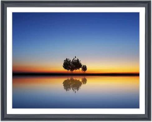 23x29 Picture Frame Solid Wood Black, Display 21"x27" (With mat) or 23"x29" (Without mat) Photos, Poster, Painting,Puzzles (X23B2329W2127) in Saudi Arabia