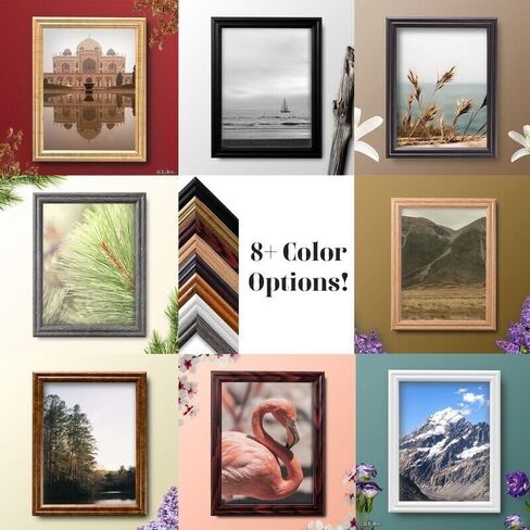 24x30 Black Picture Frame .75" Inch Wide - Handmade Solid Wood Frames with Preinstalled Hangers and UV Blocking Plexiglass Frames in Saudi Arabia